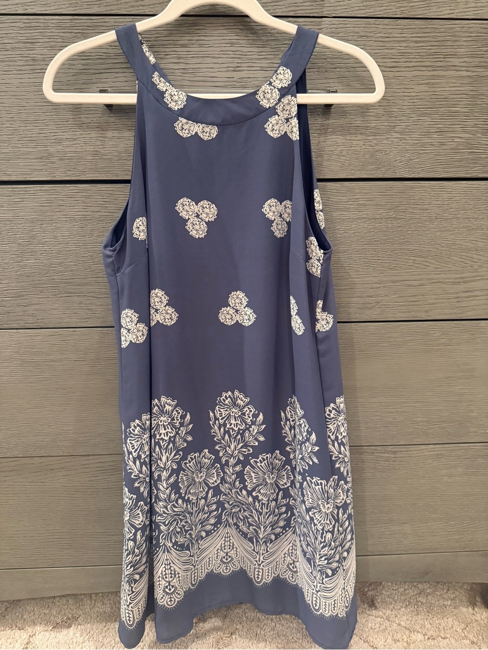 Le Lis Navy Blue Floral Midi Dress